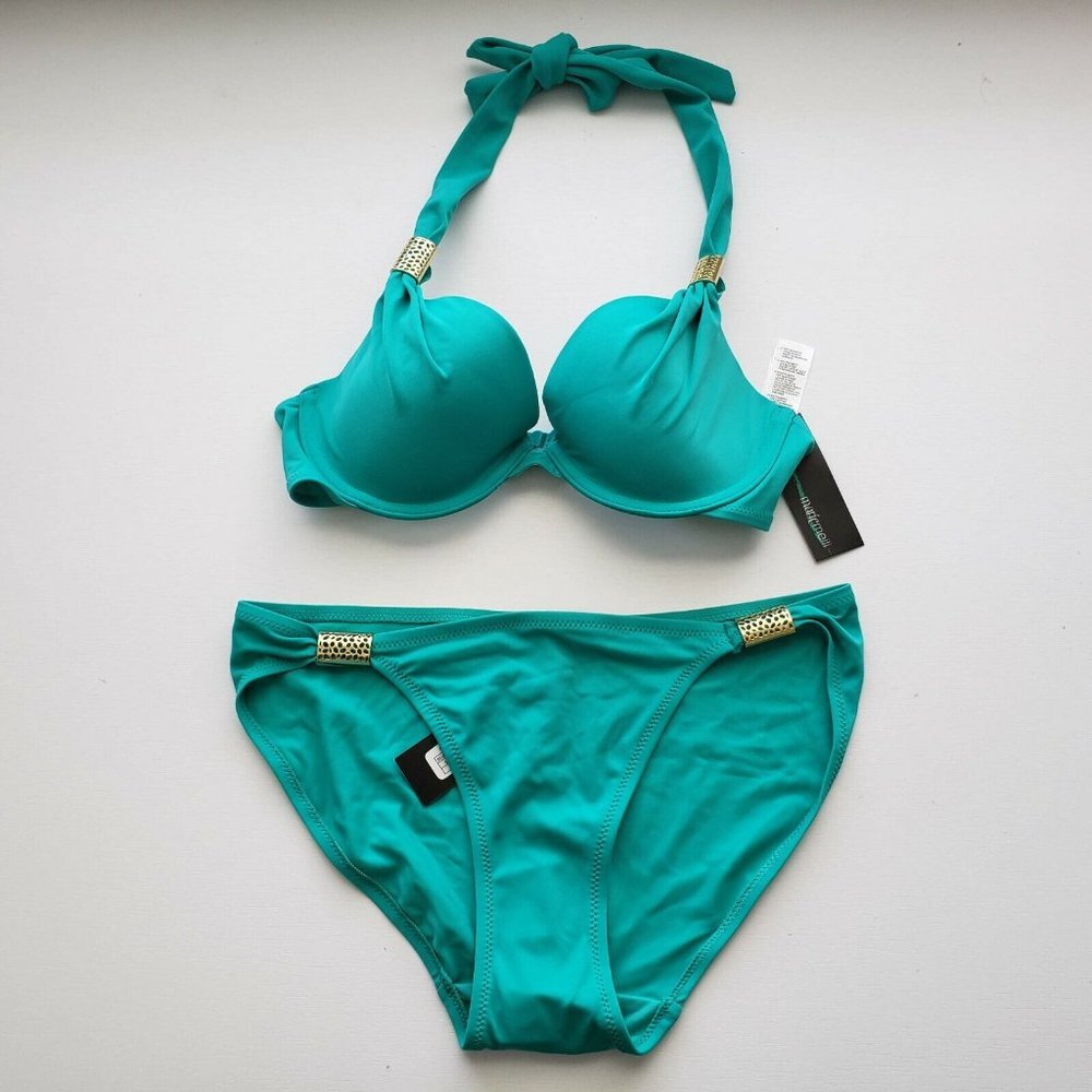 Marie Meili NWT Anise 2PC Bikini Swimwear Set Green Size 32C/XS